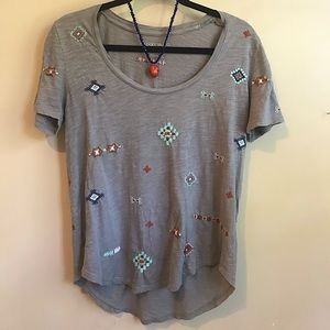 Embroidered Lucky Brand Tee
